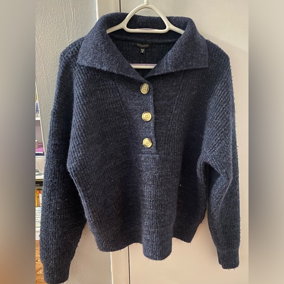 Dynamite Half Button Womens Sweater Blue Size XS Brand New with Tags - Picture 3 of 8